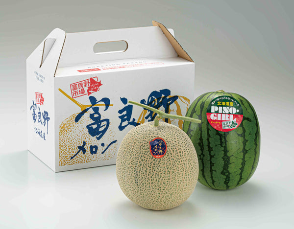 【予約受付中】富良野産 赤肉メロン・小玉スイカ セット